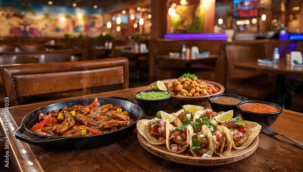 Fototapeta premium Colorful Tex Mex meal