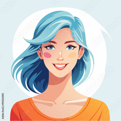 buntes Frauenportrait