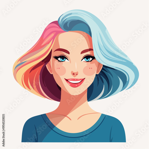 buntes Frauenportrait