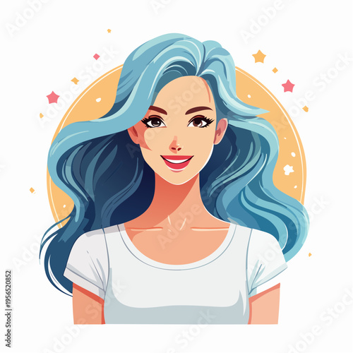 buntes Frauenportrait