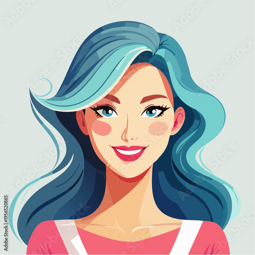 buntes Frauenportrait