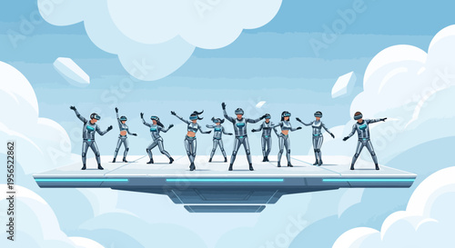 Virtual Reality Experience on Cloud Platform: A group explores immersive environments through