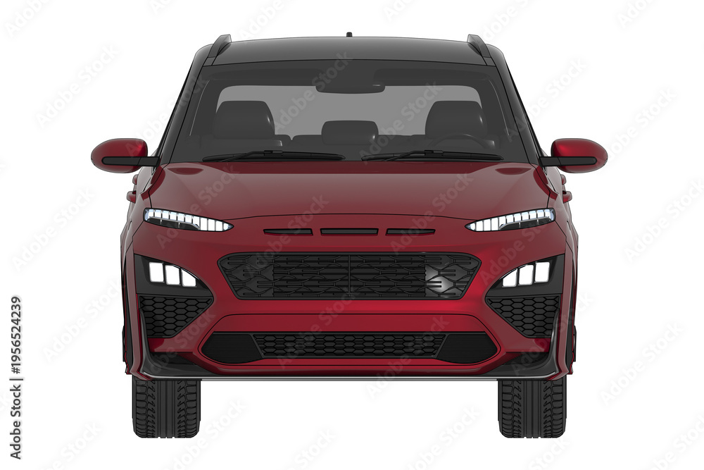 Fototapeta premium car isolated on transparent background, 3d illustration, cg render 