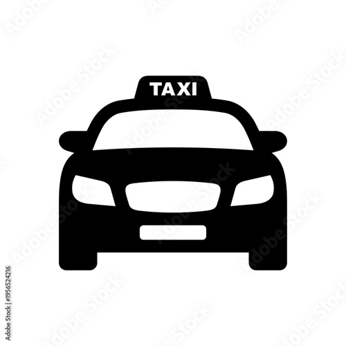 Taxi icon. Vector icon isolated on white background.