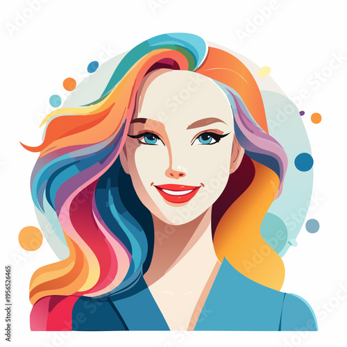 buntes Frauenportrait