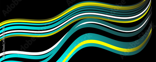 Art & IllustrationAbstract design element of gradient smooth wave shapes wallpaper cover