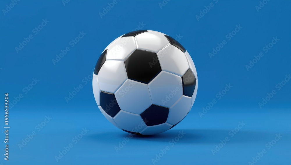 Naklejka premium Soccer ball design on a plain background.