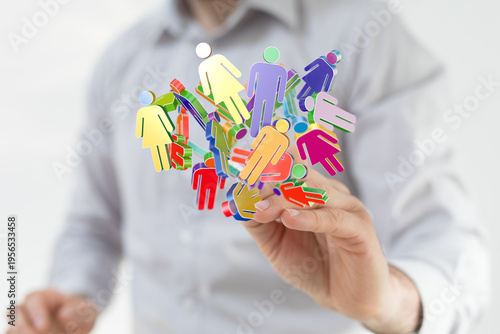 Abstract network of people ...