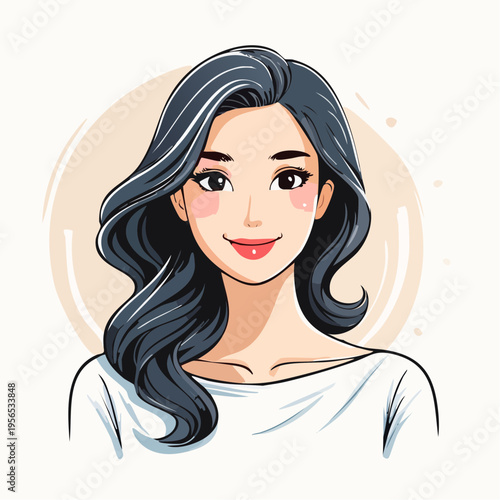 buntes Frauenportrait