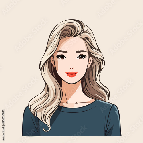 buntes Frauenportrait