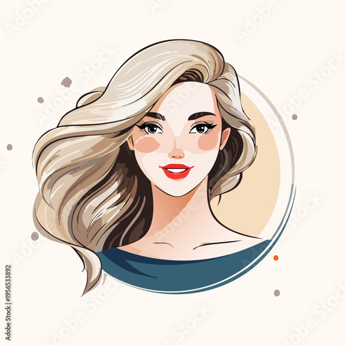 buntes Frauenportrait