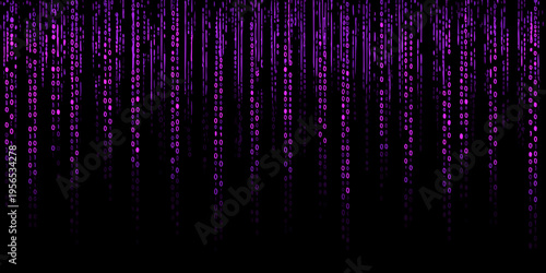 Digital rain effect resembling the matrix code on a black background