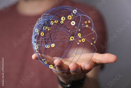 Abstract globe of connectio...