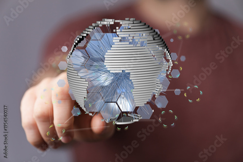 Digital illustration of the...