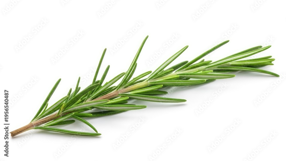 Fototapeta premium A sprig of fresh rosemary on a white background