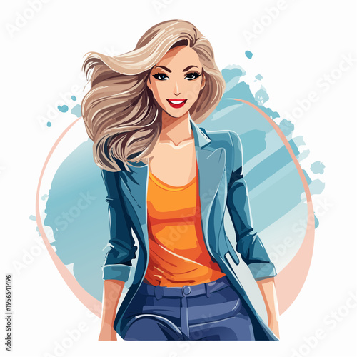 buntes Frauenportrait