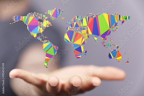 Abstract, geometric world m...