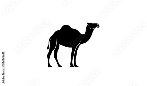 Camel icon silhouette logo desert animal symbol vector illustration