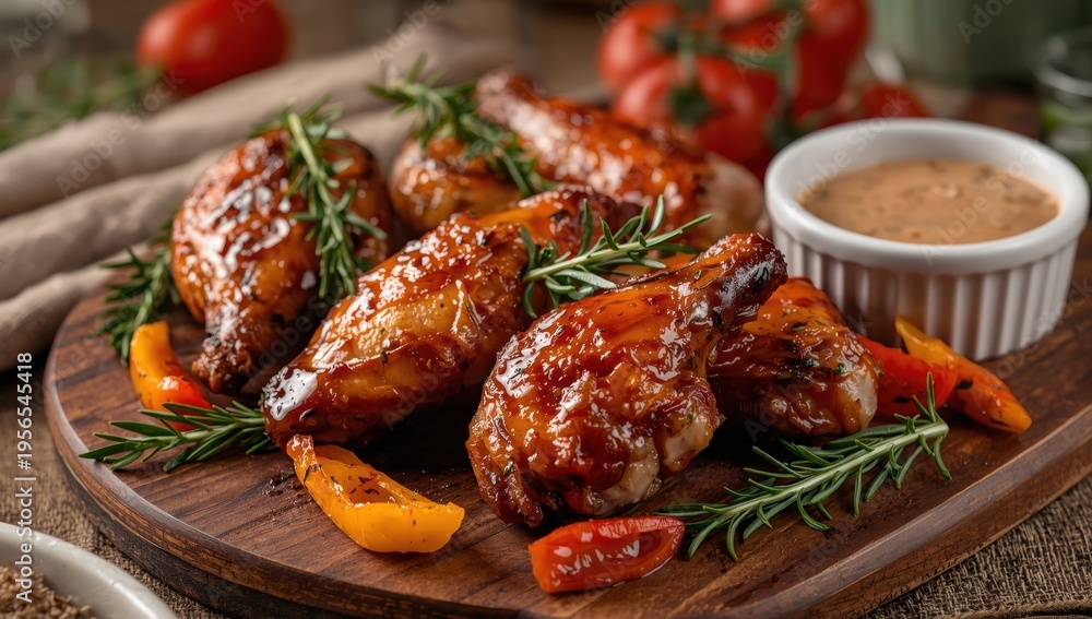 Fototapeta premium seasoned chicken wings