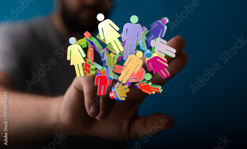 Hand holding a cluster of c...