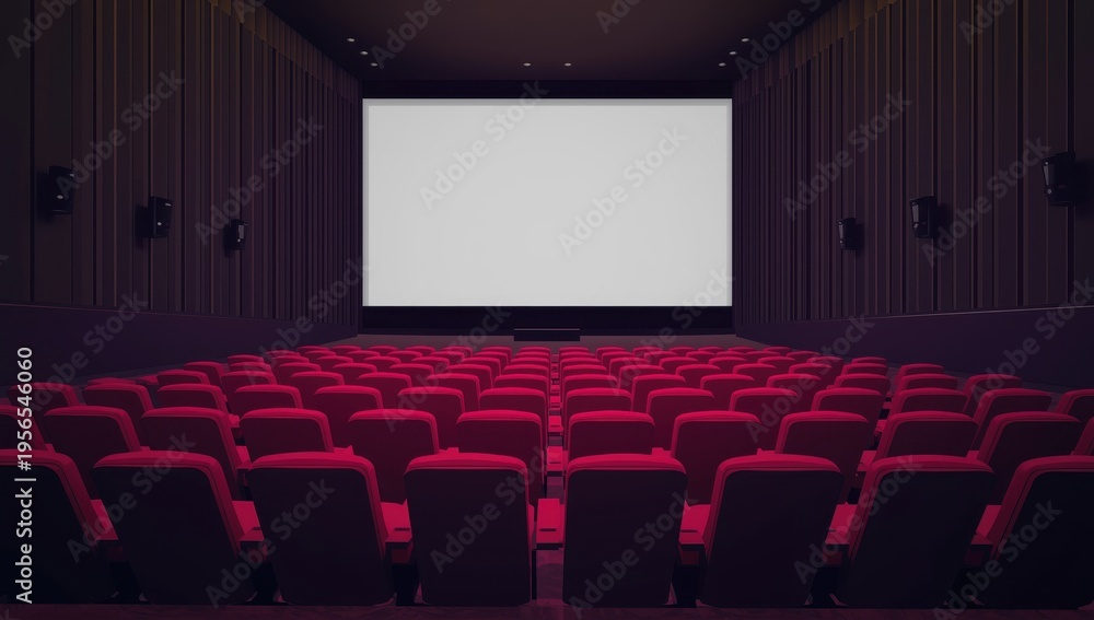 Fototapeta premium theater featuring crimson seating