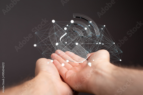 Abstract image showing hand...
