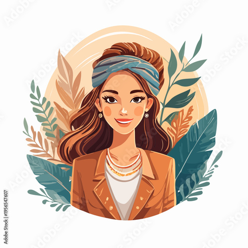 buntes Frauenportrait