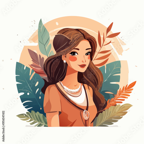 buntes Frauenportrait