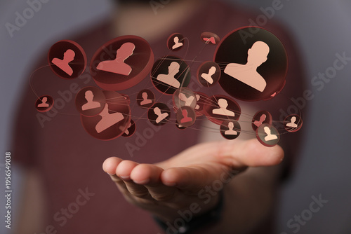 Digital network concept of ...