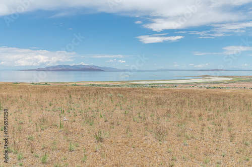 Wallpaper Mural Snow topped mountains reflected in The Great Salt Lake from Antelope Island, Salt Lake City, Utah, USA Torontodigital.ca
