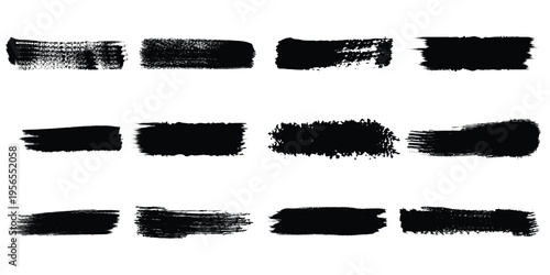 Grungy brush strokes silhouette distressed texture background