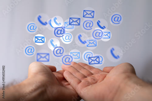 Abstract image of hands wit...