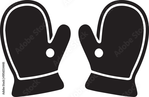 Newborn Anti Scratch Mittens Winter Silhouettes