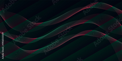 Dark green line pattern vector ilustration geometric-pattern, seamless-pattern, abstract-pattern background simple design