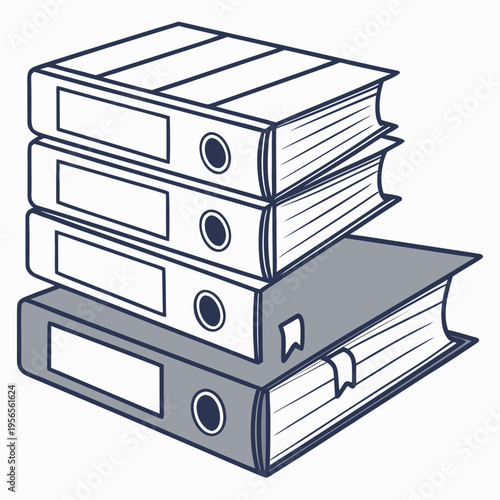A stack of ring binders