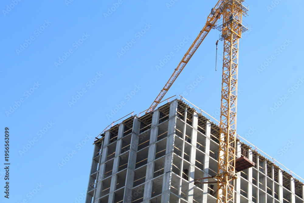 Fototapeta premium construction of a new house under construction