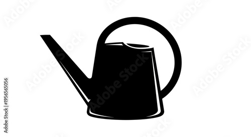 Black silhouette of a watering can