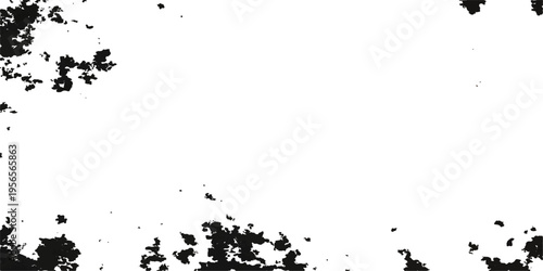 Grunge black ink splat frame featuring a dirty paint splatter texture and liquid spray drips in a vector art illustration design