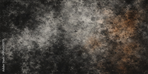 A dark grunge backdrop featuring black leather texture over a smoky mist and dark brown clouds creates a moody night sky pattern with hints of fog and storm