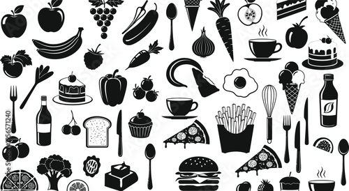 Food and drink icons collection
