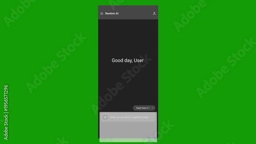 Generative AI Chatbot Mobile App UI Animation, Modern User Interface