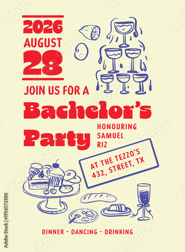 Bachelor's party invitation card