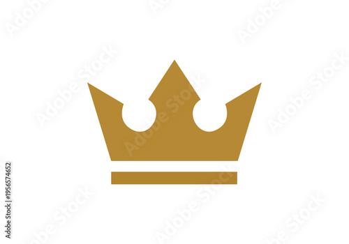 Icono de corona dorada con tres punta