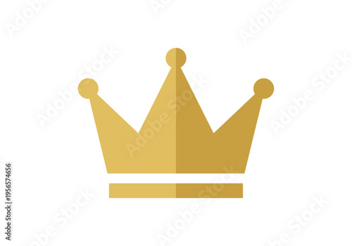 Icono de corona dorada de tres puntas 