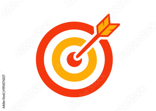 target with an arrow flat icon
Vector flat icon, isolated on white background