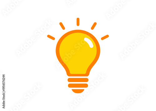 lightbulb flat icon
Vector flat icon, isolated on white background