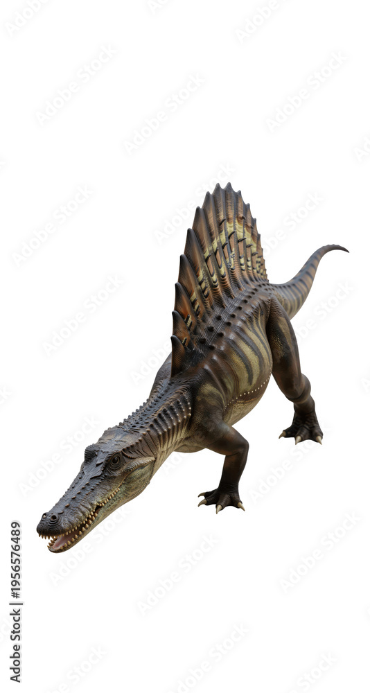 Fototapeta premium Realistic Spinosaurus Dinosaur Model in Clean Studio Environment