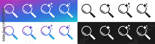 New user interface elements of search, Ai search and magnifying glass or magnifier useful for websites, applications and mobile apps. -26.eps