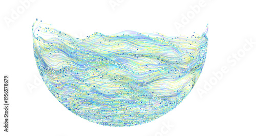 Abstract colorful wavy line...