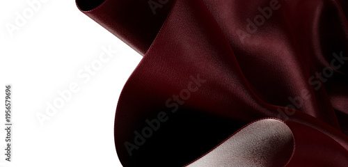 Textured burgundy fabric fl...